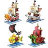 Thousand Sunny & Merry Go Pirate Ship Building Blocks - Pirate Ship & Law Submarine Ornaments Decompression Toys