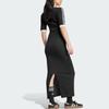 Adidas Originals Adicolor 3-Stripes Fitted Comfortable Knit Dress Women Dresses Black IX6962