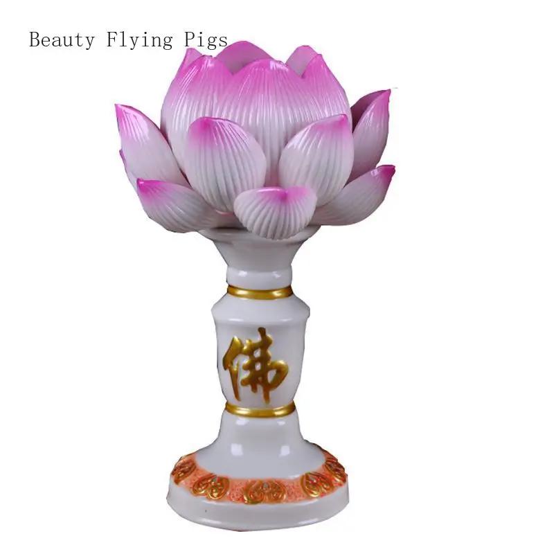 Китайский классический ручной работы керамический подсвечник с имитацией Будды бытовые постоянные свечи буддийские принадлежности 2 шт.