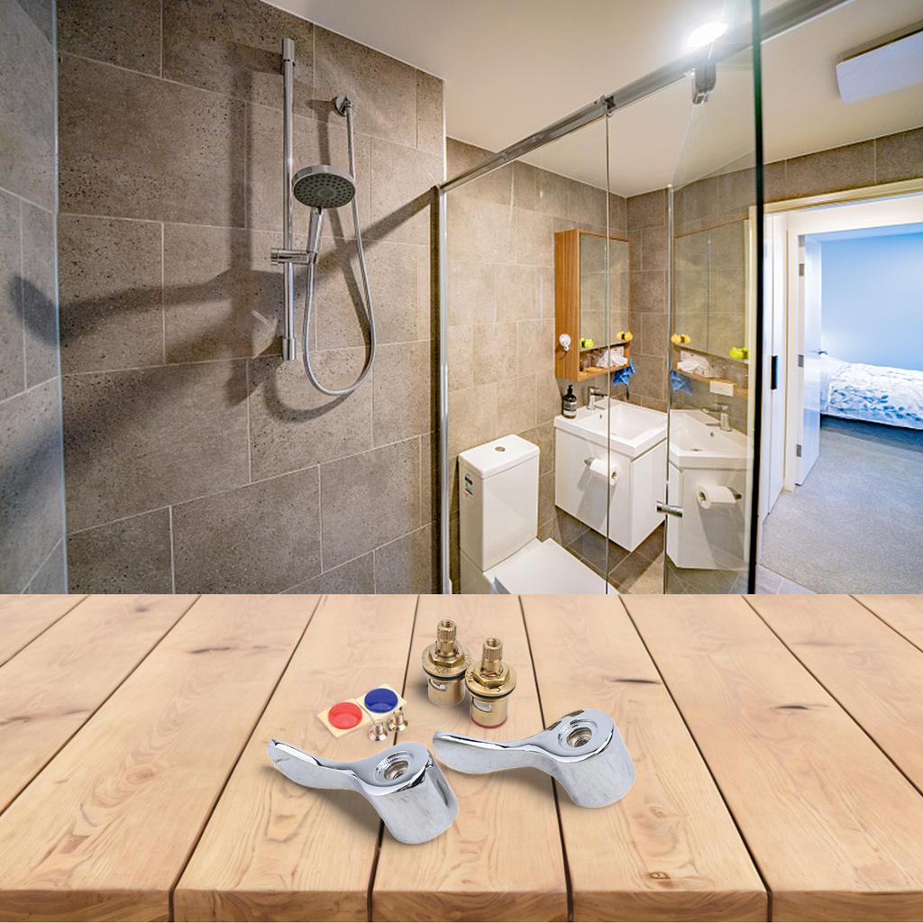 Краны для раковины для профессионального цинкового сплава, ручка-клапан и поворотный кран, ручка-рычаг, замена верхних частей кранов