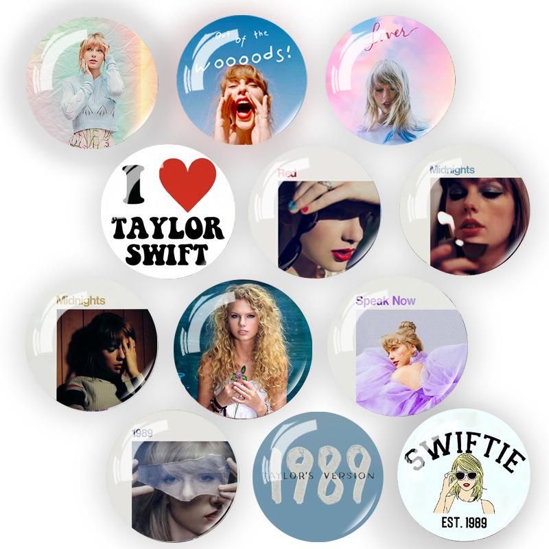 1Pc Taylor Swift Singer Fridge Magnet, Crystal Glass Soft Magnetic Sticker Home Decor