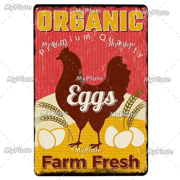 MyPlate Fram Egg Metal Sign Vintage Plaque Tin Sign Home Decor Bar Sign Hier Wache Ich Art Poster Outdoor Decor