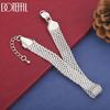 925 Sterling Silver 10mm Weave Bracelet Gift Wedding Fashion Jewelry