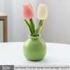 Mini Ceramics Wide Mouth Bottle Vase Plant Hydroponic Container Desktop Decoration Fashion Craft Ornament Artificial Flower Vase
