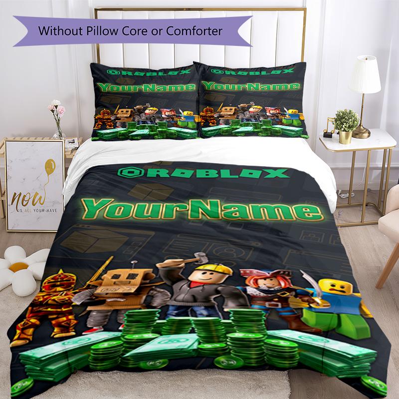 Roblox 270 Customize your name Bedding Set Breathable Duvet Cover with Pillowcases Home Decoration Birthday Gift