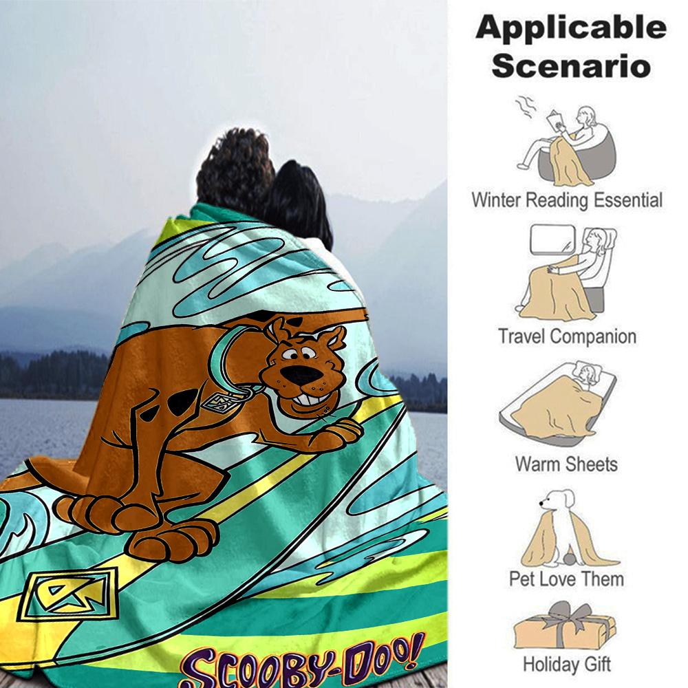 Scoobydoo Adventure Flannel Blanket Super Soft Warm Cozy Blanket For Sofa Bed Office Travel Allseason Home Decor Gift