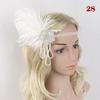 Women Beaded Flapper Hair Accessories Rhinestone Sequin Performance Headwear Elastic Indian Vintage Masquerade Feather Headband
