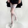Fashion Woman Girls Lolita Ultra Thin Elastic Stockings with Non-slip Silicone Female Sexy High Over The Knee Gothic Stocking Hosiery Black Plus Size