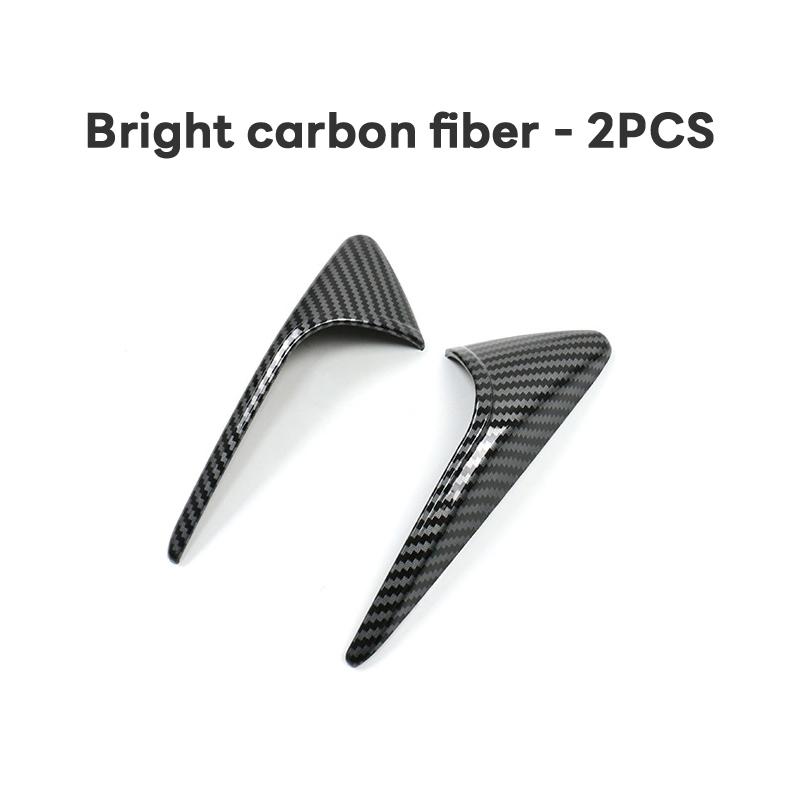 For Tesla New Model Y Juniper 2025 Model 3 Highland 2024 Side Camera Cover Lens Protector Black Shiny Matte Carbon Fiber Pattern