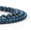 Бусины из натурального камня, синего окисленного яркого агата, оникса, 6,8,10 мм, размер подобрать для изготовления украшений 15 дюймов