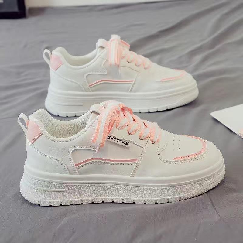 Platform White Shoes Women's Spring and Autumn Ins Fashion Hight Increasing Board Shoes New Minority All-Match Running Leisure Sneaker