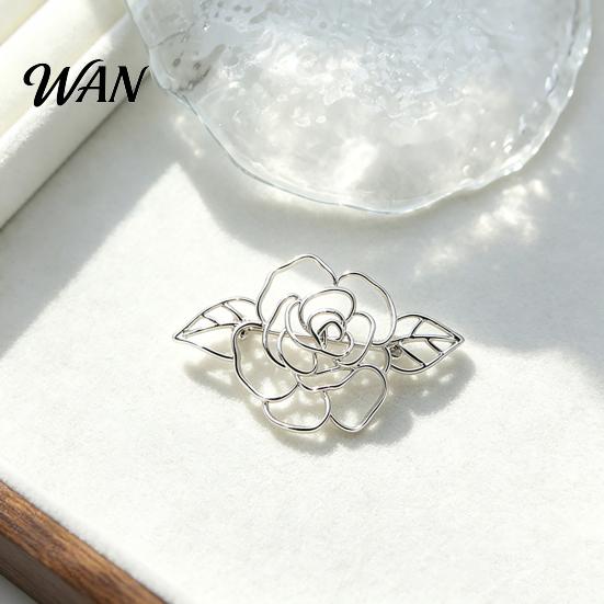 Golden Plated Alloy Pins Hollow Metal Bird Flower Brooch, Silver Lapel Artistic Brooches Pin, Decorative Accessory for Suits Coats Dresses Bags
