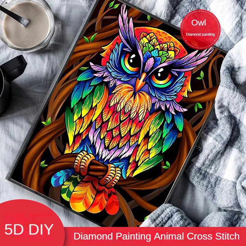 5D DIY Алмазная картина 30x40 см Животное Вышивка крестом Полный круглый дрель Милая вышивка Сова
