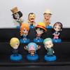 9 шт./комплект Аниме One Piece Фигурка Луффи Ророноа Зоро Q версия Фигурка Действия Кавайная Кукла ПВХ Модель Игрушки Подарок на День Рождения Рождество для Детей