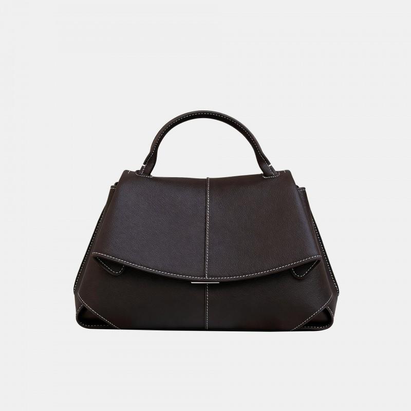 Womens Genuine Leather Crossbody Bag Minimalist Chic Shoulder Daily Commute Handbag Soft Texture