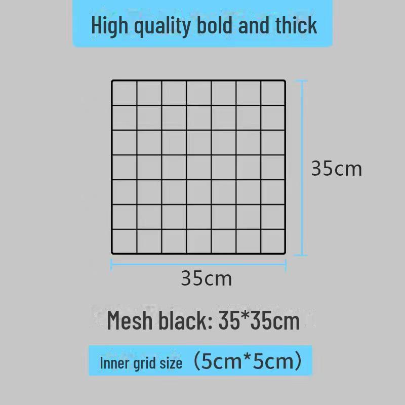 Стеллаж для хранения на рабочем столе из железной сетки с крючком для настенного дисплея