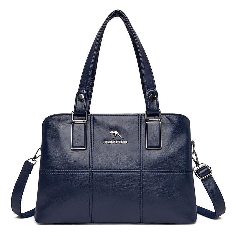 European and American Trendy Street Retro Women's Handbags Large Capacity Tote Bag Solid Color Casual Women's Shoulder Bag