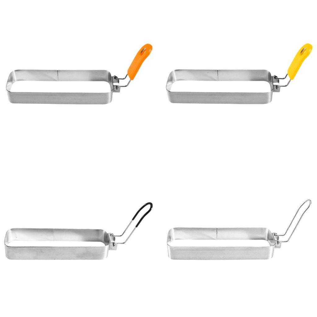 Модель для приготовления яиц глазуньи для завтрака, сэндвича, оладьи, с ручкой, для маффина, омлета, прямоугольная, с антипригарным покрытием