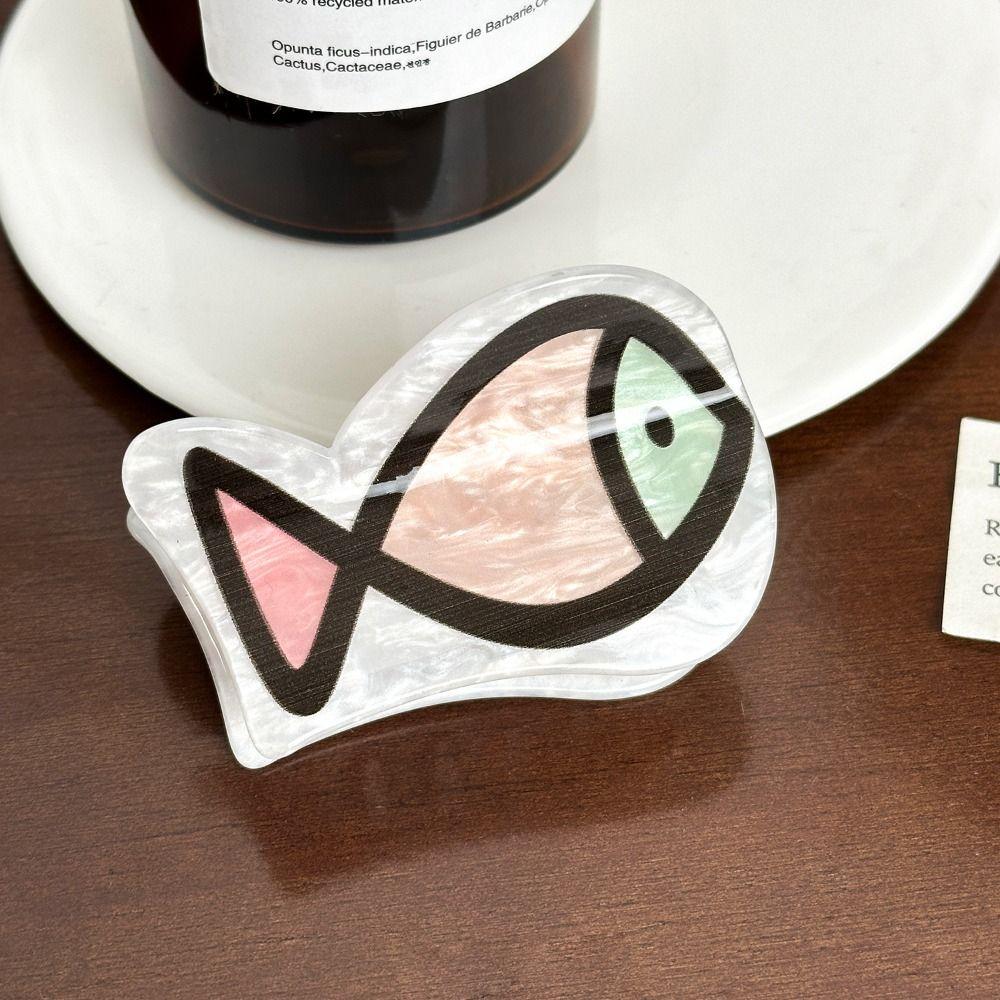 Clown Fish Cute Fish Hair Grab Dolphin Acrylic Shark Clip Sweet Cartoon Hair Claw Girls