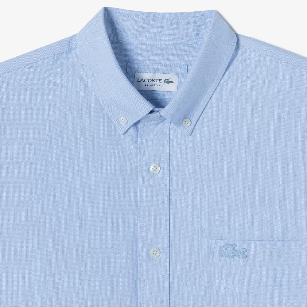 Lacoste Мужская хлопковая рубашка Оксфорд свободного кроя CH165E-56GHBP