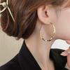 Good Jewelry Gifts Round Elegant Style Hoop Earrings Vintage Arge Hollow Jewelry For Women Fashion