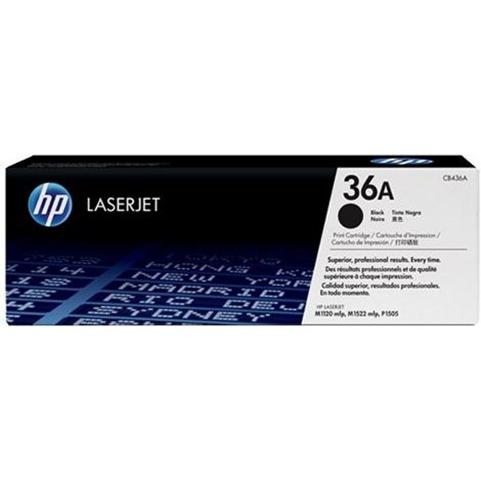 Cartouche De Toner HP 36A (CB436A) Noir Pour Imprimantes LaserJet M1120MFP/P1505/M1522MFP