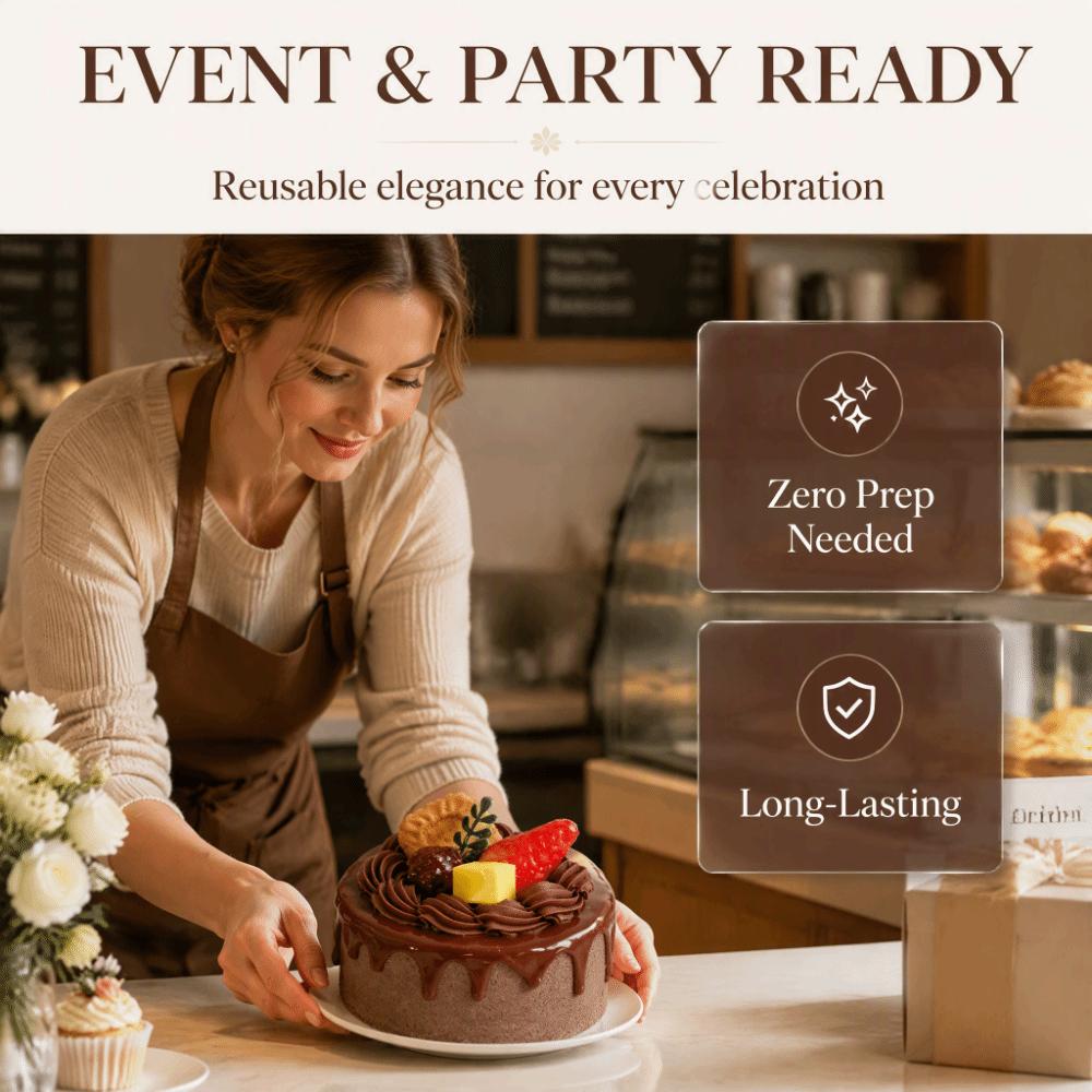 PU Leather Fake Cake Model Chocolate Brown Fake Dessert Decor New Faux Food Model Birthday Party