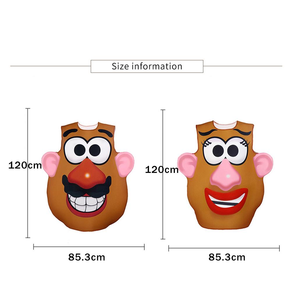 Cartoon And Anime Costume Round Face 3d Ears Sleeveless Pullover Costume Tank Top For Men And Women Halloween Couple Outfits