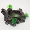 Jungle Style Resin Feeding Plate Pet Decoration Reptile Feeding Bowl Water Basin