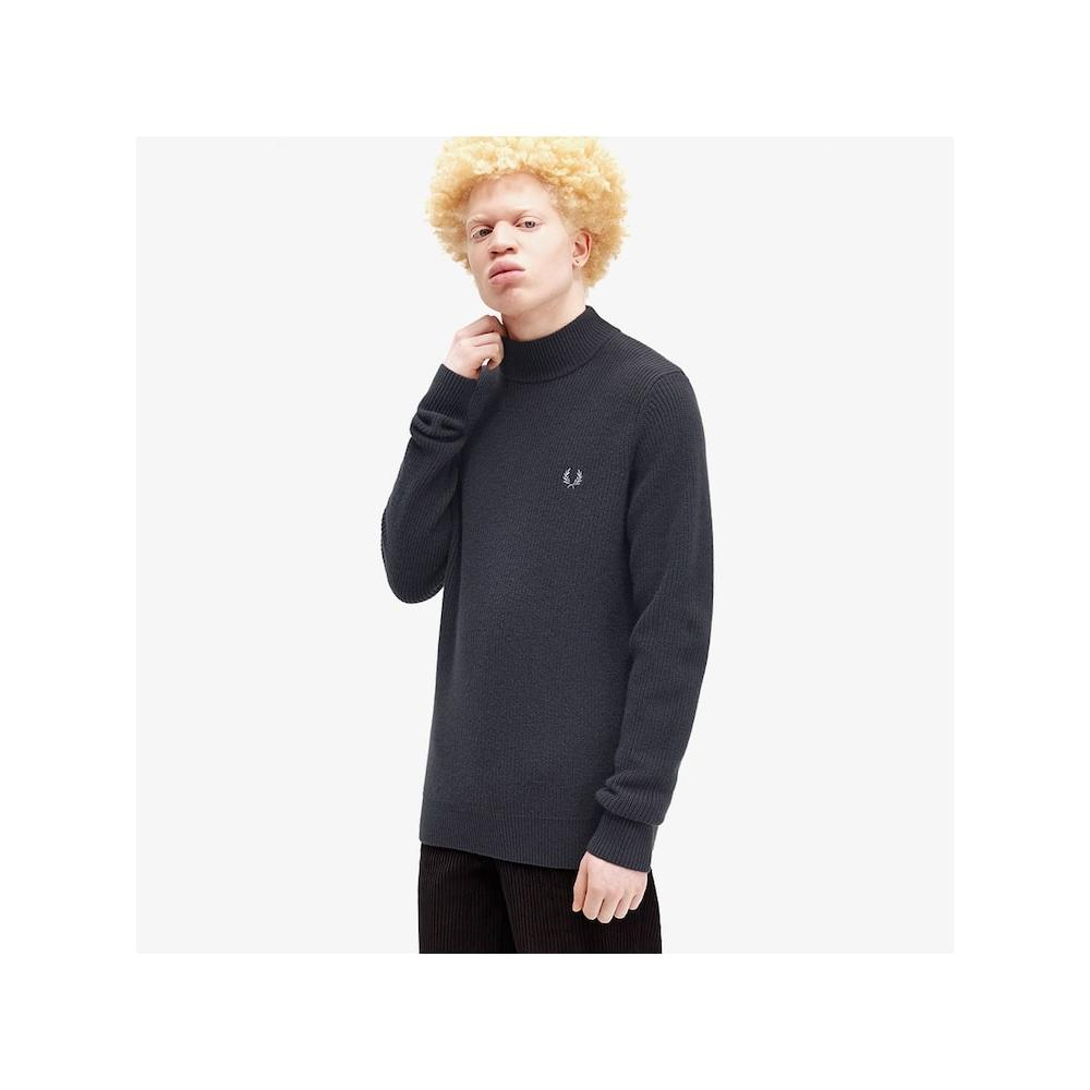 Fred Perry [sharp] Вязаный свитер с воротником из овечьей шерсти, серый Afpm2438560 297 qzgAfpm2438560 297