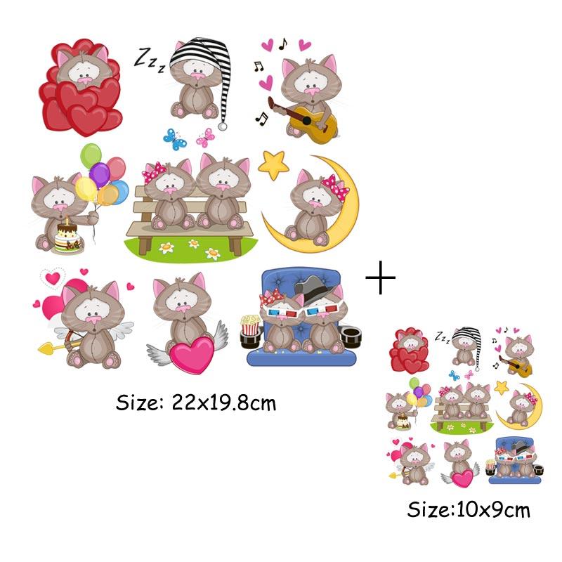 Набор нашивок с изображением животных из мультфильмов, наклейки на одежду, термотрансферная футболка «сделай сам», платья, новые цветочные аппликации на одежде