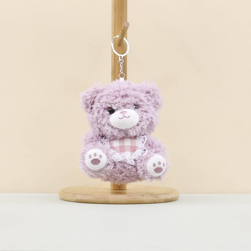 Charming Plush Bear Keychain Cozy Pp Cotton Filling Soft Toy Key Holder