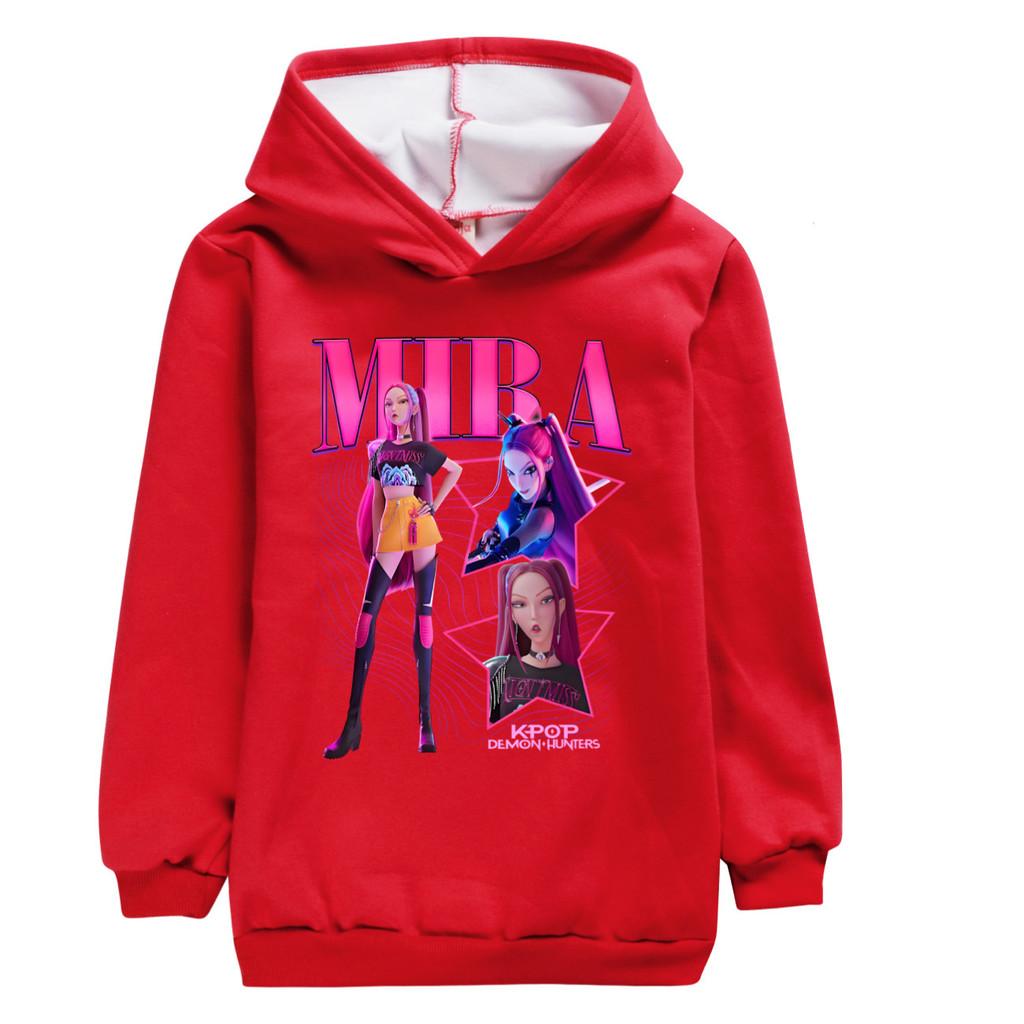 5004 Детская Толстовка для Девочек Kpop Руми Зои Мира Мира с Принтом, Бархатная, Теплая, Зимняя, с Длинными Рукавами