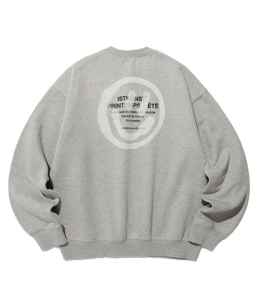 ISTKUNST Logo&Smiley Sweatshirts_Grey(Ik2Dfmm440A)