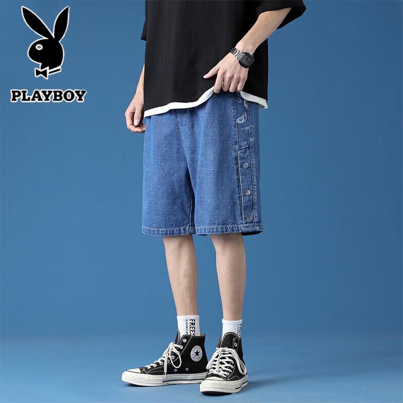 PLAYBOY Мужские повседневные джинсовые шорты