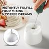 Mini & Mighty Milk Frother Wand – Powerful Handheld Coffee Frother, Battery Operated Drink Mixer – Compact Pocket Size – Detachable Whisk for