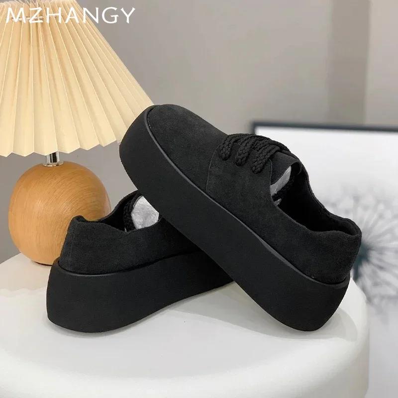 Leopard Women Platform Shoes Flats Suede Casual Sneakers Woman 2024 Trend New Cozy Walking Shoes Autumn Brand Mujer Zapatillas