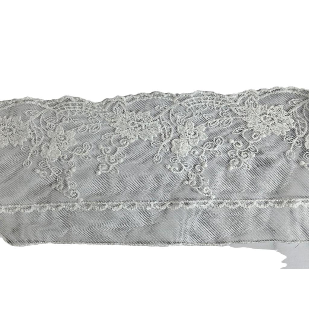 Хлопковая нить кружева двойной волнистый край цветочные Лолита свадебное платье аксессуары