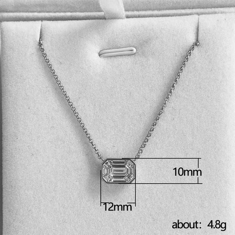 Ожерелье с подвеской Huitan New Trend CZ для женщин, одинарный геометрический кубический цирконий, модные универсальные женские аксессуары, популярное ожерелье