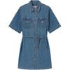 Levis Cool Series Vintage Comfortable Simple Denim Shirt Dress Women Dresses Blue 002YB-0000