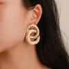 Fashion Circle Twist Earrings Geometric 8 Word Pattern Earrings Personality Female Jewelry