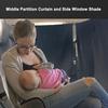 2 шт./компл. автомобильные солнцезащитные шторы, универсальные разделительные затемняющие чехлы для задних сидений, солнцезащитные между W0R8