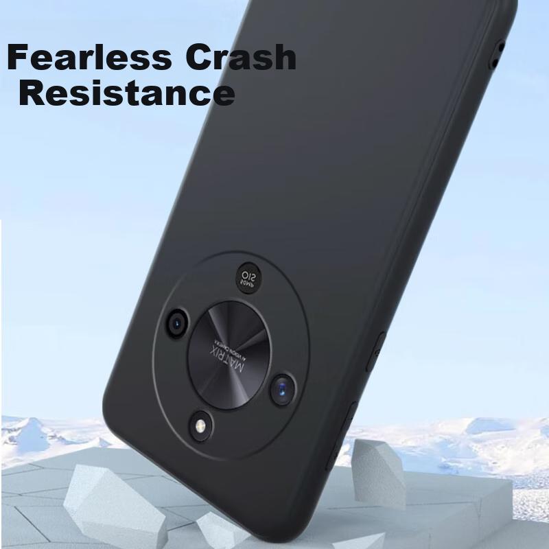 suitable for Honor X70 phone case full coverage matte phone case anti-fall soft protective case - matte black