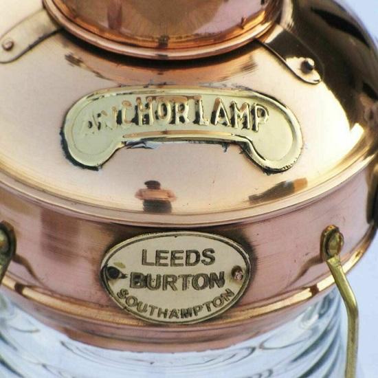 Antique Anchor Oil Lamp Brass, Copper Nautical Maritime Ship Lantern Boat Light
