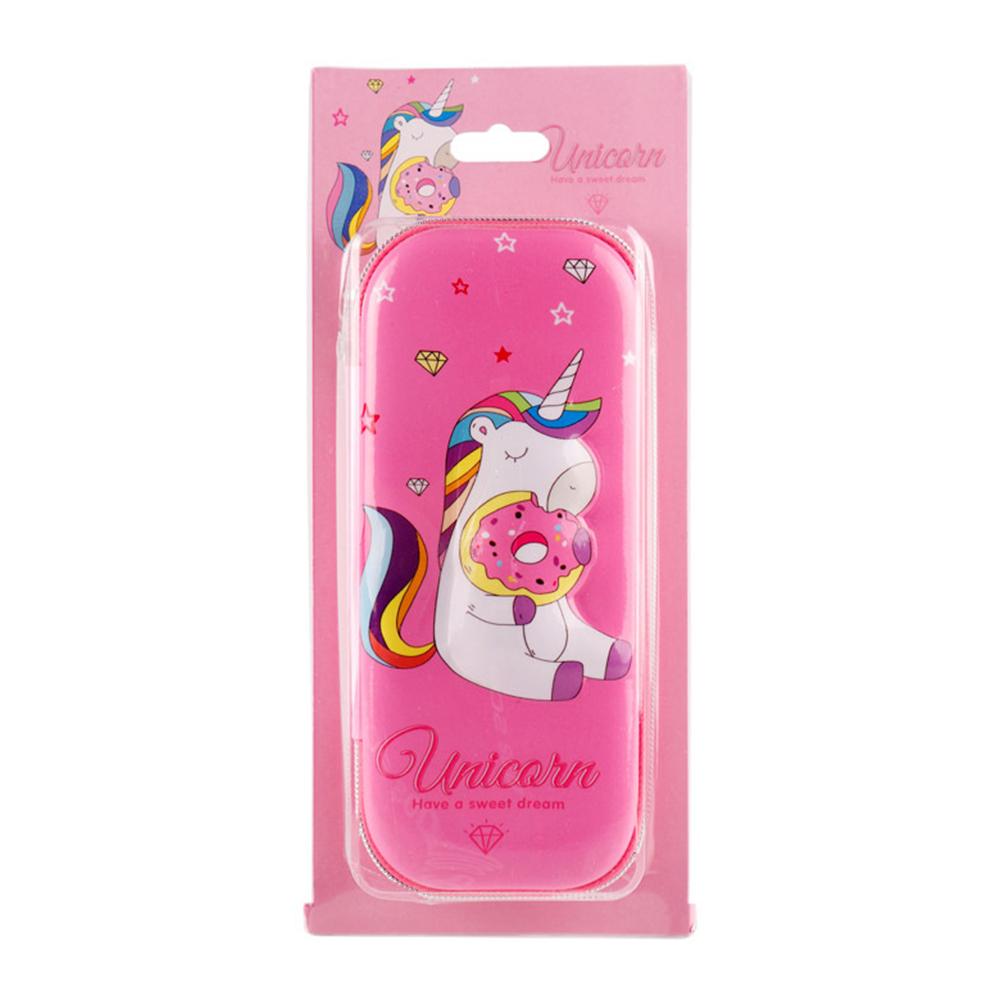 Cute Cartoon Single Corn Horse Pencil Case Pen Holder Box Stationery Storage
