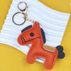 Подвеска-брелок из синтетической кожи с шармом в виде лошади, кольцо для ключей с веревкой, яркие цвета, держатель для ключей, аксессуар для сумки