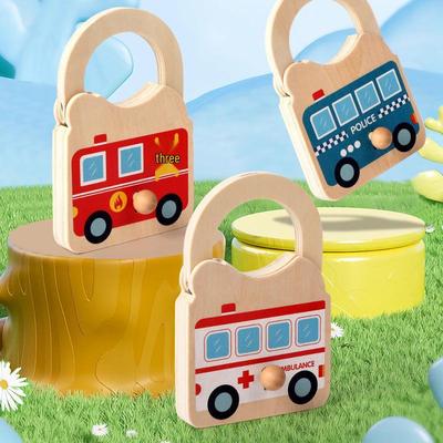 Развивающая игрушка-замок и ключ в форме машинки для малышей, для когнитивного развития