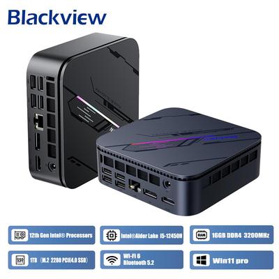 Blackview Мини-ПК MP100 Pro i5-12450H/i3-1215U 8-ядерный 16-поточный Мини-ПК 16 ГБ /32 ГБ DDR4 512 ГБ/1 ТБ SSD Мини-компьютер ПК