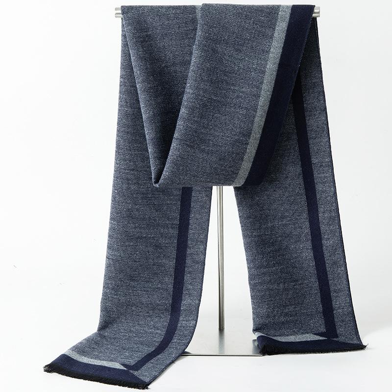 2025 Autumn And Winter New Men'S Fleece Imitation Cashmere Scarf Business Casual British Style Versatile British Style Versatile