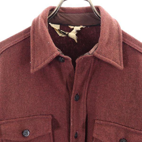 WOOLRICH 60s 70s Vintage White Tag Long sleeve shirt L Brown Men's Used
